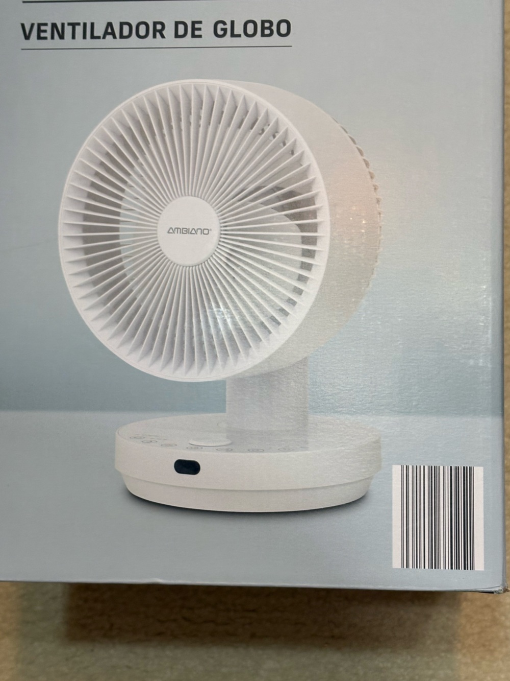 NWT White Globe Table Fan – Compact White Home Air Circulator